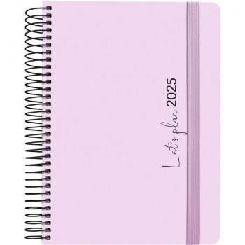 AGENDA ANUAL 2025 GRAFOPLAS D/P A5 COLORS LAVANDA