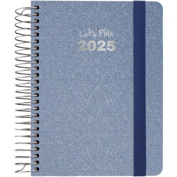 AGENDA ANUAL 2025 GRAFOPLAS S/V A6 METALLIC AZUL