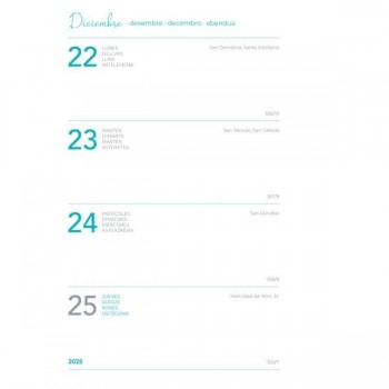 AGENDA ANUAL 2025 GRAFOPLAS S/V A6 NATURE CONCEPT TORTUGAS