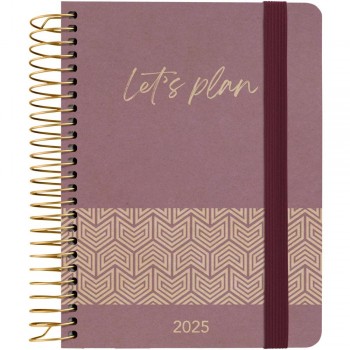 AGENDA ANUAL 2025 GRAFOPLAS S/V A6 NATURE CONCEPT VIOLETA