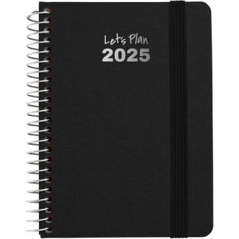 AGENDA ANUAL 2025 GRAFOPLAS S/V A6 FANCY NEGRA