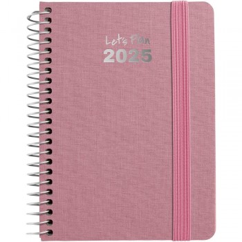 AGENDA ANUAL 2025 GRAFOPLAS S/V A6 FANCY ROSA PASTEL