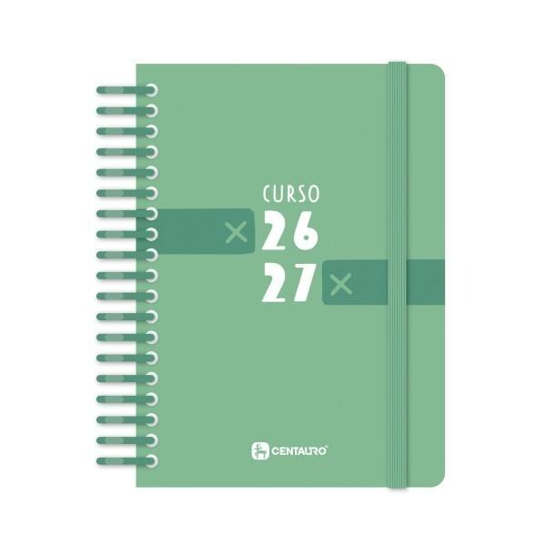 (26) AGENDA ESCOLAR 2026-2027 GRAFOPLAS PP A6 DP CENTAURO VERDE