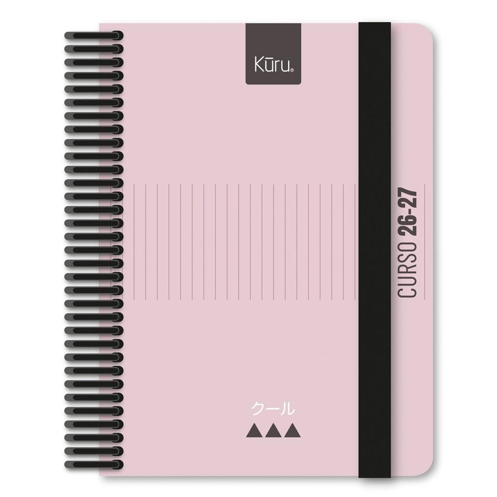 (26) AGENDA ESCOLAR 2026-2027 GRAFOPLAS A6 DP FORRADA KURU ROSA SOFT