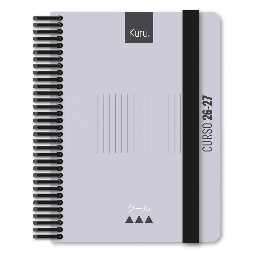 (26) AGENDA ESCOLAR 2026-2027 GRAFOPLAS A6 DP FORRADA KURU LAVANDA SOFT