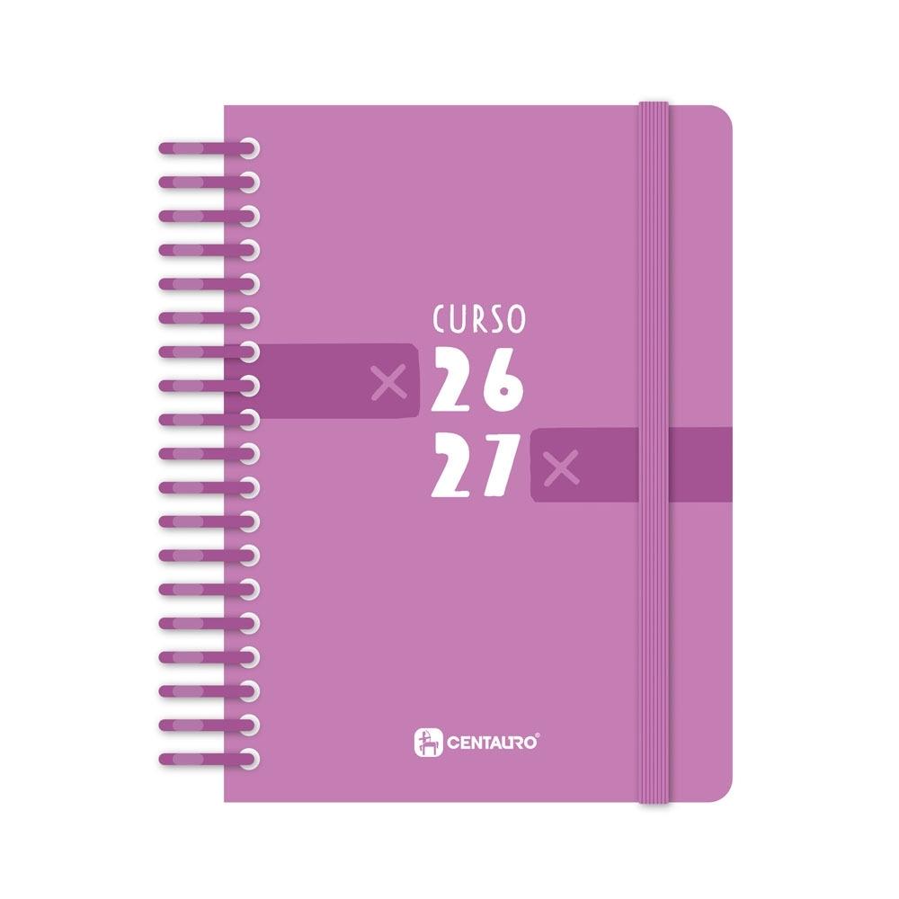 (26) AGENDA ESCOLAR 2026-2027 GRAFOPLAS FORRADA A6 DP CENTAURO VIOLETA