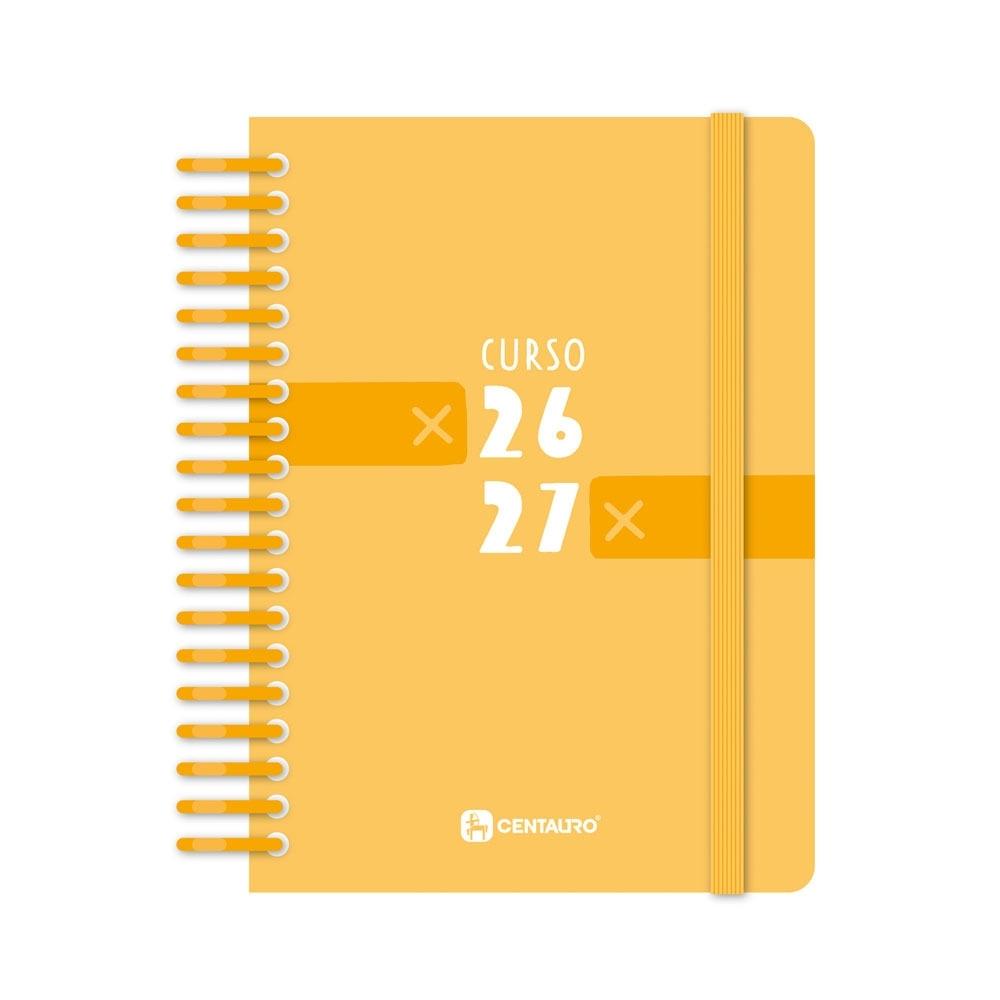 (26) AGENDA ESCOLAR 2026-2027 GRAFOPLAS FORRADA A6 DP CENTAURO AMARILLO
