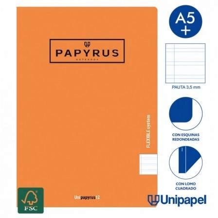 LIBRETA GRAPADA PP PAPYRUS A5 48H PAUTA 3,5 COLOR SURTIDO