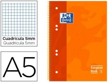 CUADERNO OXFORD EUROPEANBOOK1 LIVE&GO T.EXTRADURA A5+ 120H 5X5 VIVOS