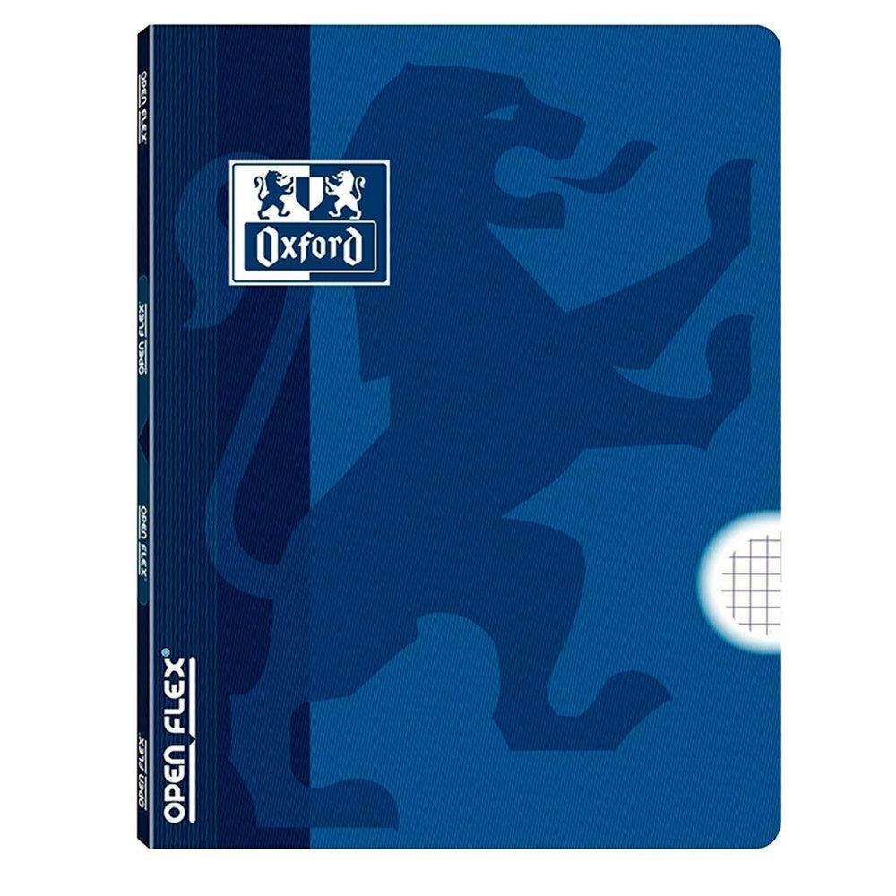 LIBRETA OXFORD OPENFLEX TAPA DE PLASTICO TAMAÑO A4 CUADRICULA 4MM 48H COLOR AZUL