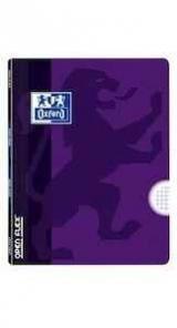 LIBRETA OXFORD OPENFLEX TAPA DE PLASTICO TAMAÑO A4 CUADRICULA 4MM 48H COLOR LILA