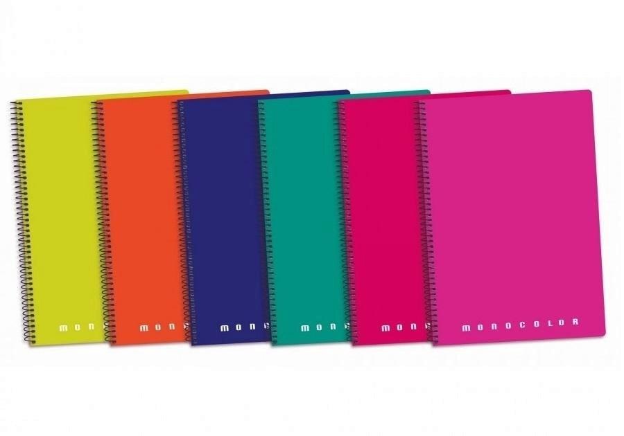 CUADERNO MONOCOLOR CUARTO 80H TAPA DURA CUADRICULA 4 C/M
