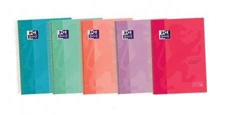 CUADERNO OXFORD A4 EUROPEANBOOK MULTIASIGNATURA T. EXTRADURA 5X5 120H TOUCH COLORES PASTEL