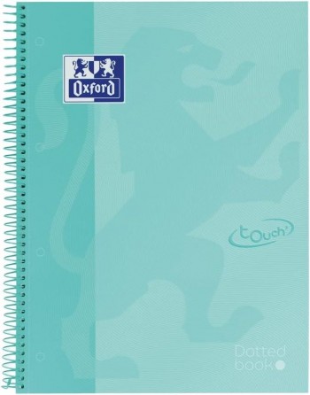 CUADERNO MICROPERFORADO OXFORD DOTS A-4 80 HOJAS TOUCH ICE MINT