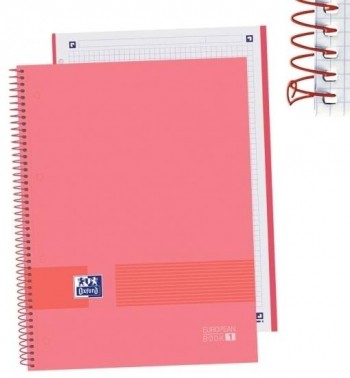 CUADERNO OXFORD EUROPEANBOOK 1 &YOU T.EXTRADURA A4+ 80H 5X5 WATERMELON