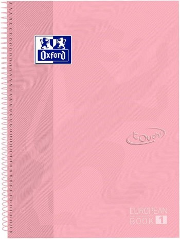 CUADERNO OXFORD EUROPEANBOOK 1  SCHOOL TOUCH  A4+ 80H OP DOTS CR TE PASTEL