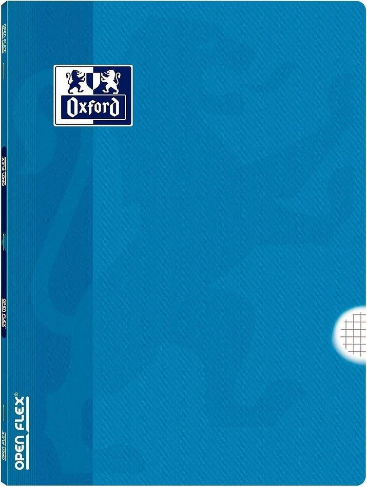 LIBRETA OXFORD OPENFLEX TAPA DE PLASTICO TAMAÑO A4 CUADRICULA 4MM 48H COLOR TURQUESA