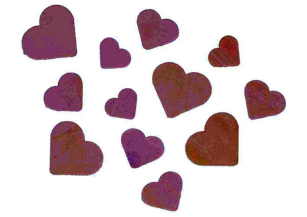 CORAZONES DE MADERA BOLSA 70U MEDIDAS SURTIDAS COLOR NATURAL