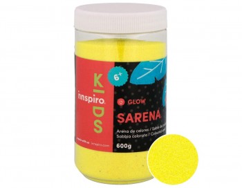 ARENA FOSFORESCENTE AMARILLA 600 GR.