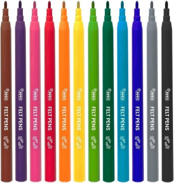 ROTULADORES DE COLORES JOVI TRAZO FINO CAJA DE 12 COLORES