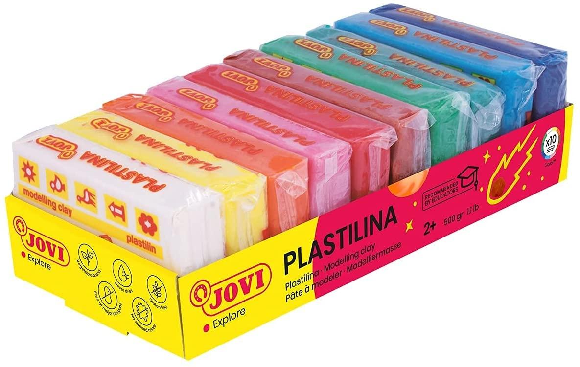 Plastilina Jovi Soft Blandiver - 110 g - Colores surtidos - Caja 5 botes