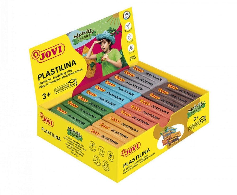 PLASTILINA JOVI 50GR CAJA 18 COLORES NATURE