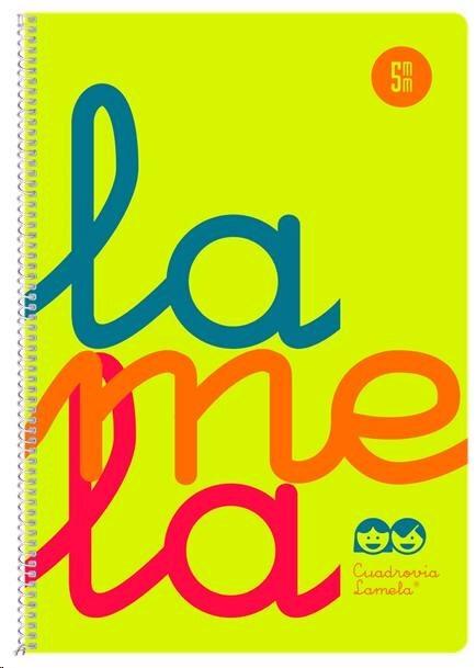 CUADERNO LAMELA 5MM TAPA PLASTICO CUARTO COLOR AMARILLO