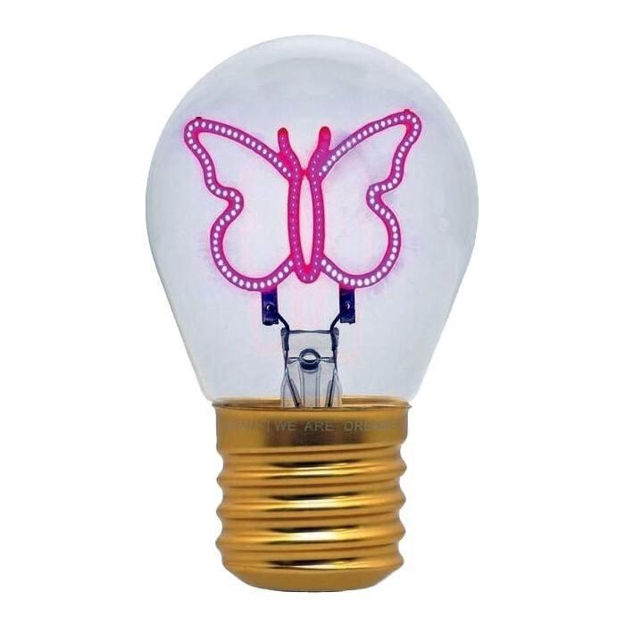 (25) LAMPARA DE MESA CON FORMA DE BOMBILLA  BUTTERFLY