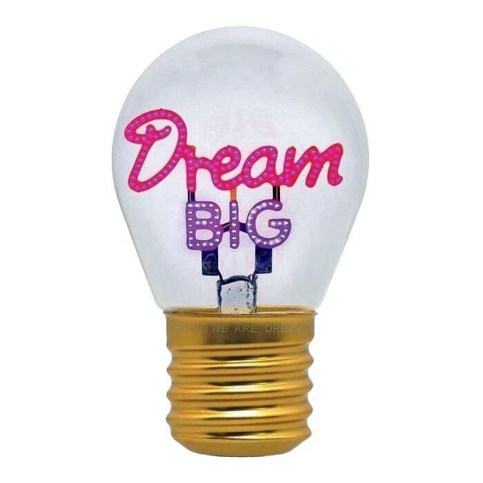 (25) LAMPARA DE MESA CON FORMA DE BOMBILLA DREAM BIG