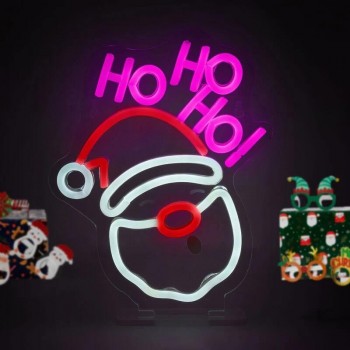 LETRERO LED NEON - SANTA CLAUS