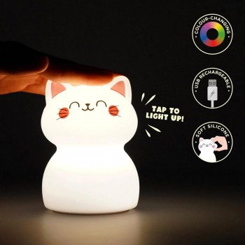 LAMPARA NOCTURA RECARGABLE KITTY