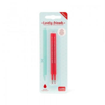 SET 2 RECAMBIOS BOLIGRAFO GEL LEGAMI ROJO