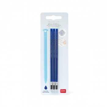 SET  3 CARGAS BOLIGRAFO BORRABLE LEGAMI COLOR AZUL