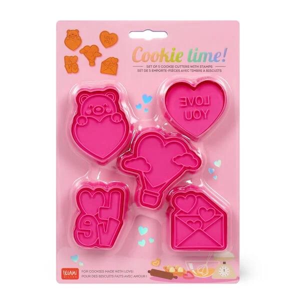 SET 5 CORTADORES GALLETAS FORMAS SAN VALENTIN
