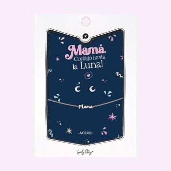 SET PULSERA Y PENDIENTES MAMA CONTIGO HASTA LA LUNA