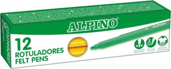 ROTULADORES ALPINO MAXI COLOR AMARILLO12 U