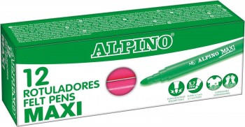 ROTULADORES ALPINO MAXI COLOR ROSA 12 U