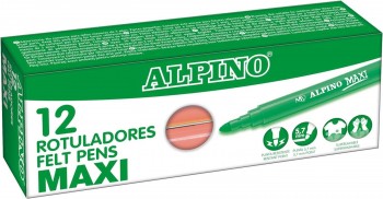 ROTULADORES ALPINO MAXI COLOR SALMON CLARO 12 U