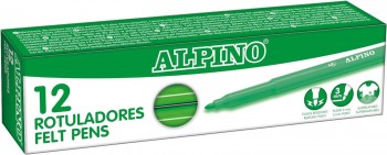 ROTULADORES ALPINO MAXI COLOR VERDE CLARO 12 U