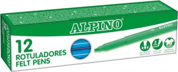 ROTULADORES ALPINO MAXI COLOR AZUL CLARO 12 U