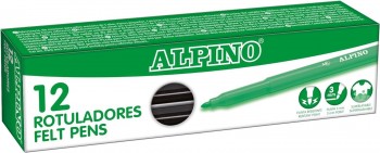 ROTULADORES ALPINO MAXI COLOR NEGRO 12U