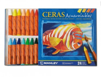 ESTUCHE 24 CERAS ACUAREABLES MANLEY