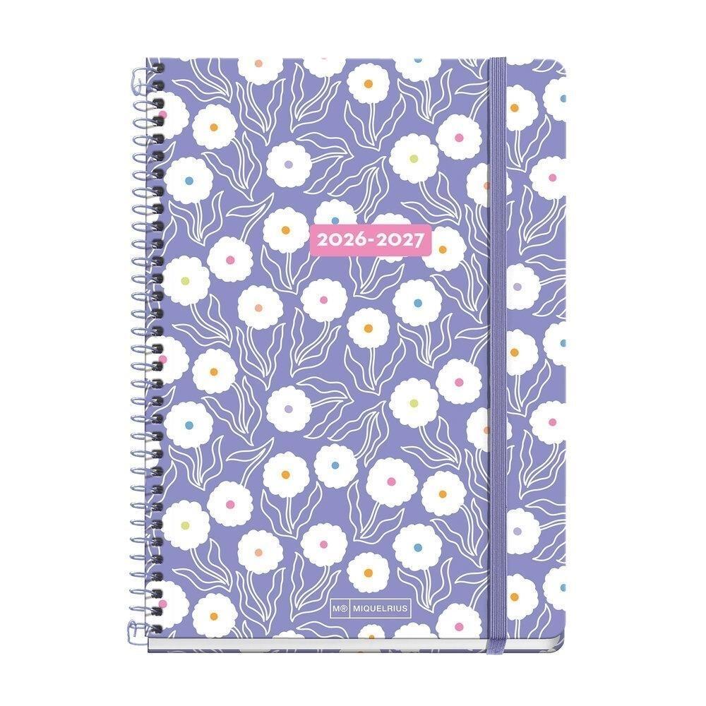 AGENDA ESCOLAR 2026-2027 MIQUELRIUS PLUS D/P PURLPLE BLOOM