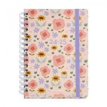 AGENDA ESCOLAR 2024-2025 MQ PLUS D/P FLOWERS ROSSANA