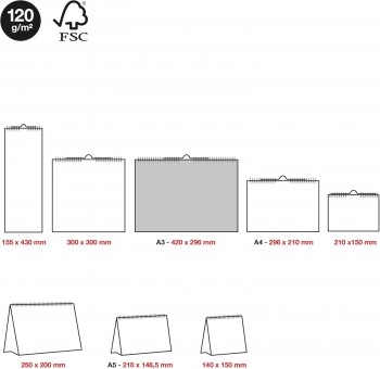 CALENDARIO PARED 2025 A3 NUMEROS GRANDES BASIC