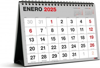 CALENDARIO SOBREMESA 2025 A5 NUMEROS GRANDES BASIC