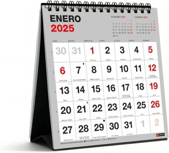 CALENDARIO SOBREMESA 202514x15 NUMEROS GRANDES BASIC