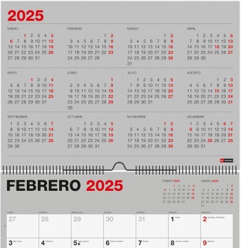 CALENDARIO PARED 2025 A3 PARA ESCRIBIR BASIC