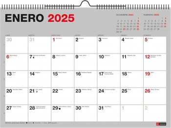 CALENDARIO PARED 2025 A4 PARA ESCRIBIR BASIC