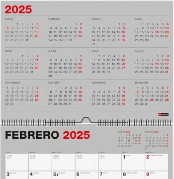 CALENDARIO PARED 2025 A4 PARA ESCRIBIR BASIC